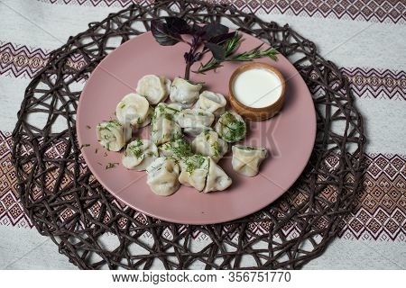 Meat Dumplings, Homemade Traditional Ukrainian Dish Pelmeni