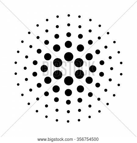 Abstract Circle Concetric Illustration Black Points In Different Size