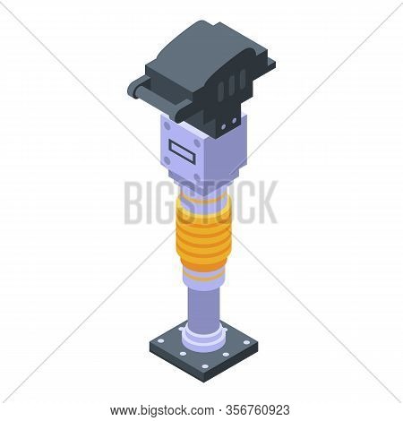 Soil Rammer Icon. Isometric Of Soil Rammer Vector Icon For Web Design Isolated On White Background