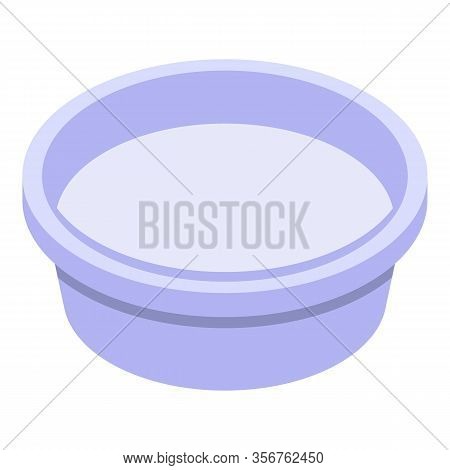 Baby Bath Basin Icon. Isometric Of Baby Bath Basin Vector Icon For Web Design Isolated On White Back