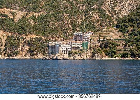 Gregoriou Monastery On Mount Athos In Greece, Chalkidiki