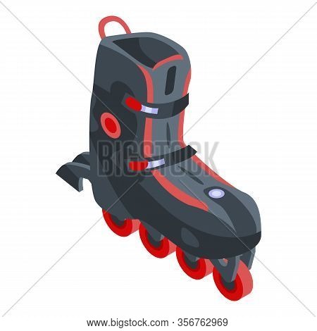 Extreme Inline Skates Icon. Isometric Of Extreme Inline Skates Vector Icon For Web Design Isolated O