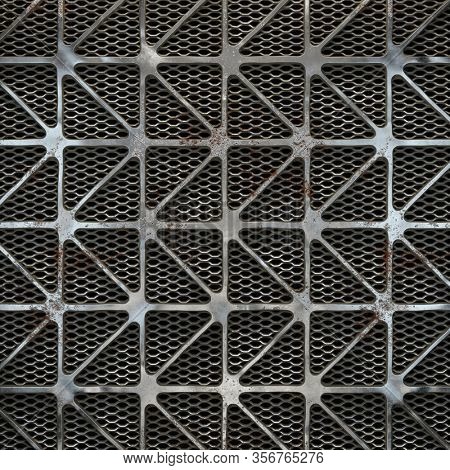 SciFi Panels. Futuristic texture. Spaceship hull geometric pattern. 3d illustration. Technology concept.