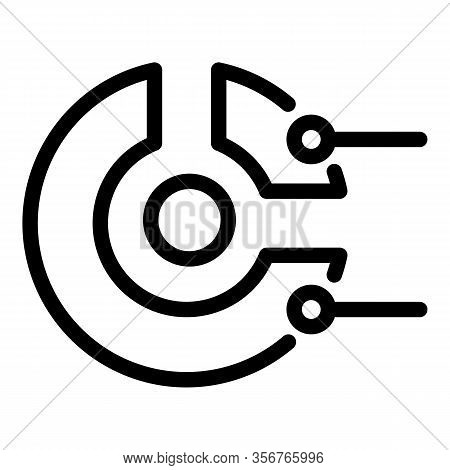 Business Pie Chart Icon. Outline Business Pie Chart Vector Icon For Web Design Isolated On White Bac