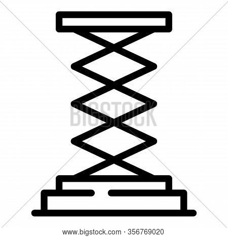 Jack Screw Stand Icon. Outline Jack Screw Stand Vector Icon For Web Design Isolated On White Backgro