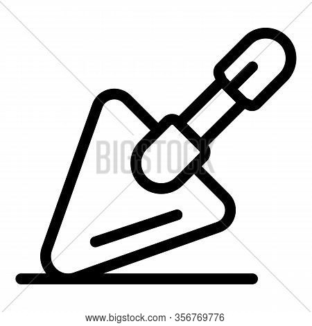 Tiler Trowel Icon. Outline Tiler Trowel Vector Icon For Web Design Isolated On White Background