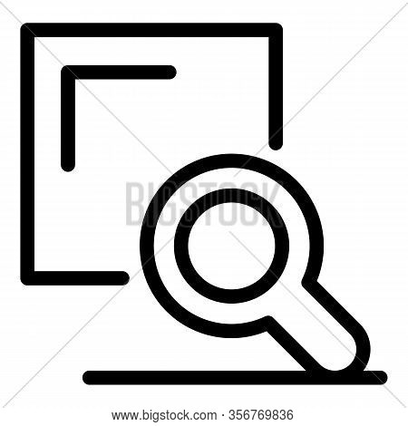 Tiler Magnifier Icon. Outline Tiler Magnifier Vector Icon For Web Design Isolated On White Backgroun