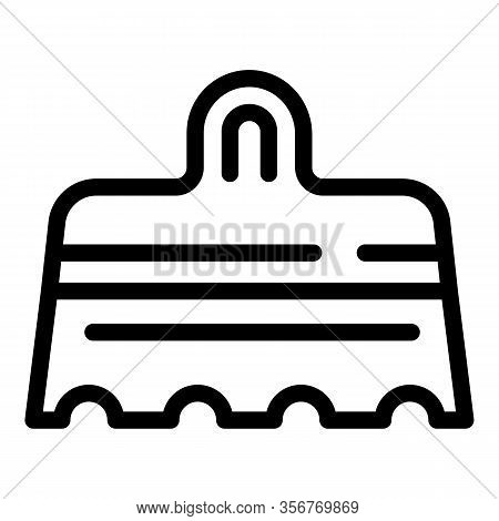 Tiler Wave Spatula Icon. Outline Tiler Wave Spatula Vector Icon For Web Design Isolated On White Bac