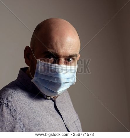 Man In Protective Ffp 1 Face Mask