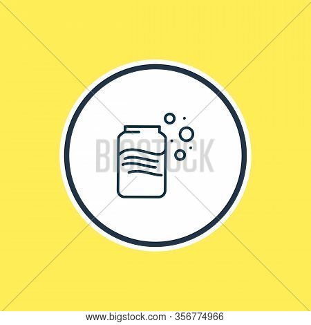 Illustration Of Kambucha Icon Line. Beautiful Alcohol Element Also Can Be Used As Syrup Icon Element