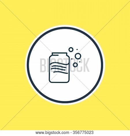 Vector Illustration Of Kambucha Icon Line. Beautiful Drink Element Also Can Be Used As Syrup Icon El
