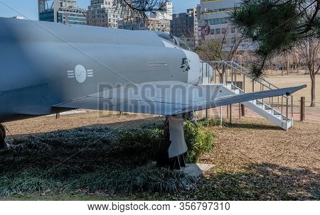 Daejeon, South Korea; March 16, 2020: Starboard Side Of Mcdonald Douglas Phantom F4 Jet Aircraft At 