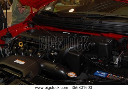 Pasay, Ph - Aug. 19: Kia Koup Engine At 3rd Philippine International Motor Show On August 19, 2010 I