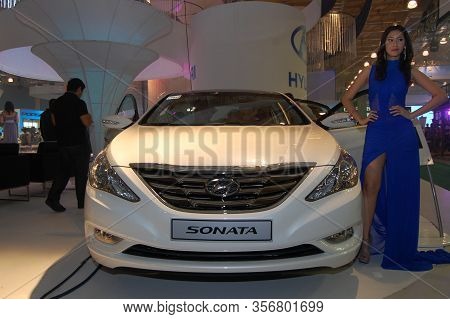 Pasay, Ph - Aug. 19: Hyundai Sonata At 3rd Philippine International Motor Show On August 19, 2010 In