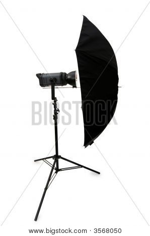 Sort Studio paraply isoleret på hvidt