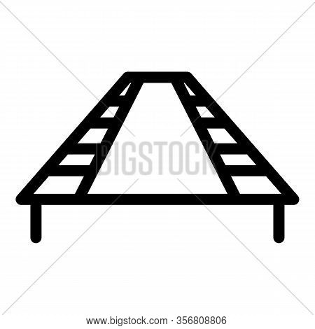 Finishing The Roof With Boards Icon. Outline Finishing The Roof With Boards Vector Icon For Web Desi