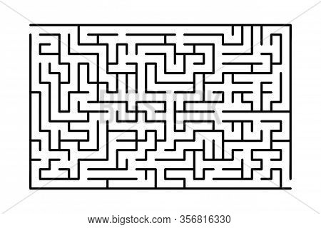 Abstract Maze / Labyrinth With Entry And Exit. Vector Labyrinth 283.