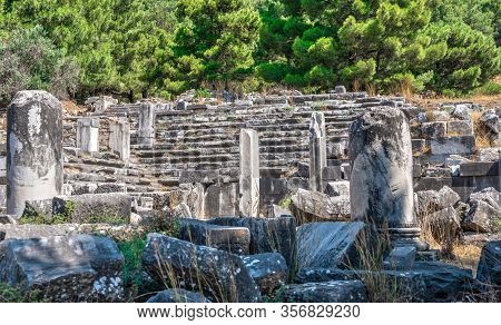 Ancient Greek City Priene On The Western Coast Of Turkey