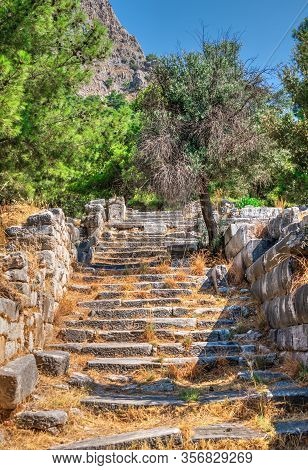 Ancient Greek City Priene On The Western Coast Of Turkey