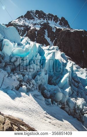 Beautiful Scenery On The Mountains And The Glacier Svartisen Landscape In Norway Scandinavian Nature