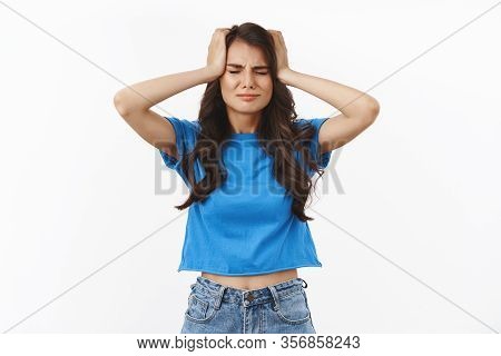 Girl Got Things Messed Up, Dont Know How Solve Problem She Made. Troubled And Frustrated Concerned Y
