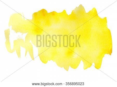 Modern Yellow Watercolor Background, Great Design For Any Purposes.