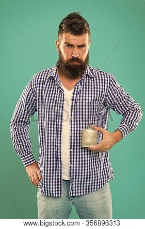 Feel Extraordinary. Cologne Smell Great. Cosmetic For Men. Hipster Man Grooming. Male Beauty. Person