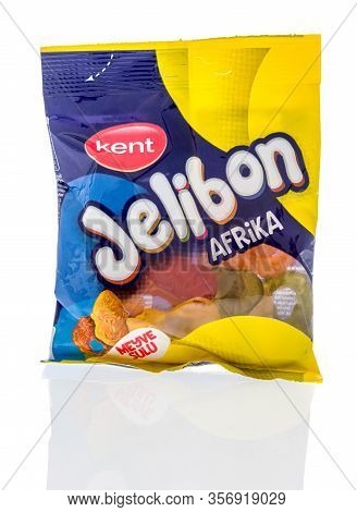 Winneconne,  Wi - 17 March 2020:  A Package Of Jelibon Afrika Gummy Animals On An Isolated Backgroun