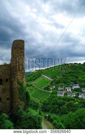 Rheinfels Castle Near Village Of Sankt Goar  At Rhine River,middle Rhine Valley, Rheingau, Rhineland