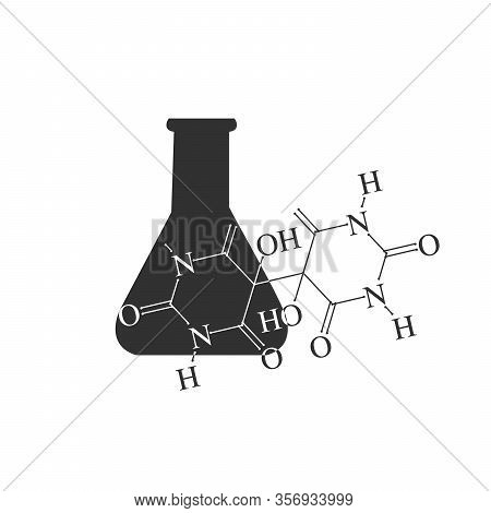 Laboratory Chemistry Equipment, Test Tube Icon, Lab Flask Icon. Stock Vector Illustration Isolated O