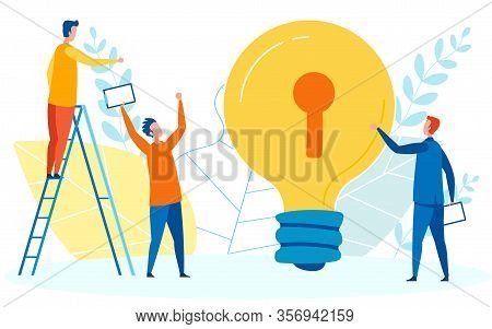 Developing Startup Project Launch Vector Concept. Celebrating Successful Quality Assurance Testing C