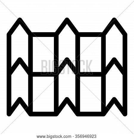 Peaked Metal Tile Icon. Outline Peaked Metal Tile Vector Icon For Web Design Isolated On White Backg