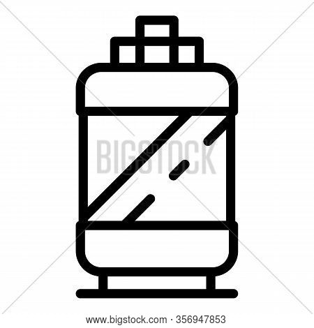 Cylinder With Ammonia Icon. Outline Cylinder With Ammonia Vector Icon For Web Design Isolated On Whi