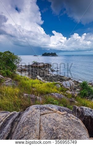 Panorama Beach And Rock Formation Photos At Berhala Island Kepulauan Riau