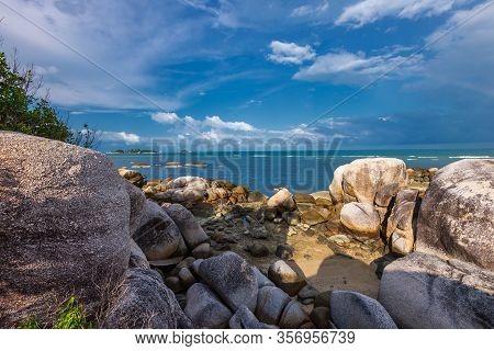 Panorama Beach And Rock Formation Photos At Berhala Island Kepulauan Riau