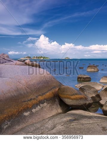 Panorama Beach And Rock Formation Photos At Berhala Island Kepulauan Riau