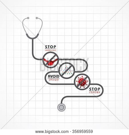 Corona Virus 2019-20. Wuhan Virus Disease, Virus Infections Prevention Methods,logo, Symbol & How To