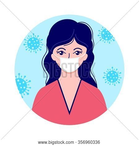 Woman In Protective Mask.healthcare And Medical Concept.