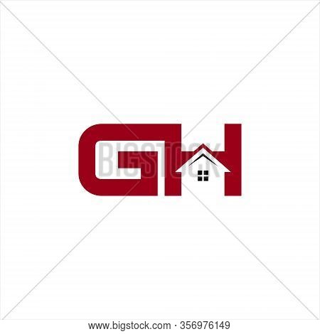 Letter G And H Vector Logo. Home Icon And Symbol. Eps 10.