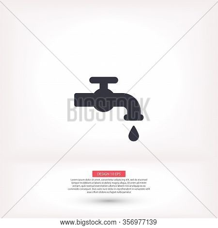 Kitchen Faucet Iconvector Icon , Lorem Ipsum Flat Design