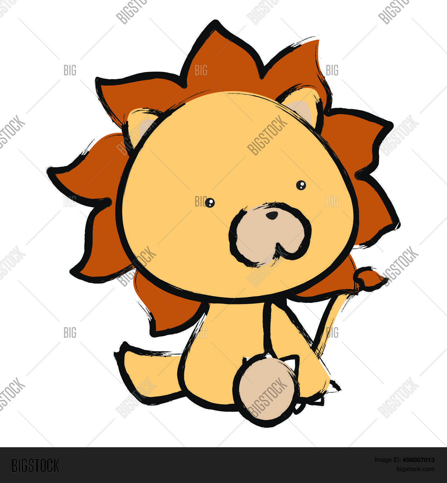 Baby Lion Cartoon Vector & Photo (Free Trial) Bigstock