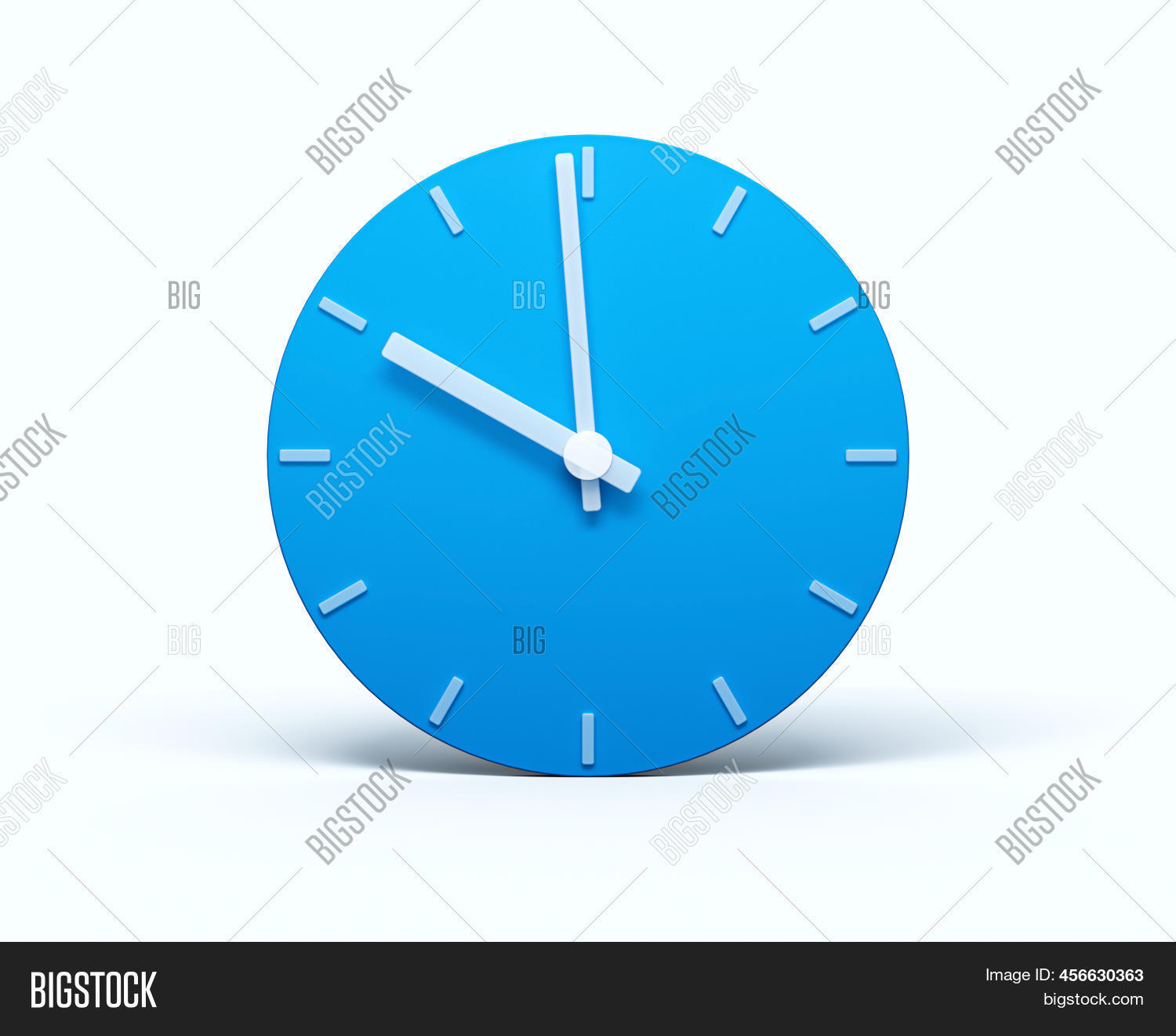 Blue Wall Clock On Image & Photo (Free Trial) Bigstock