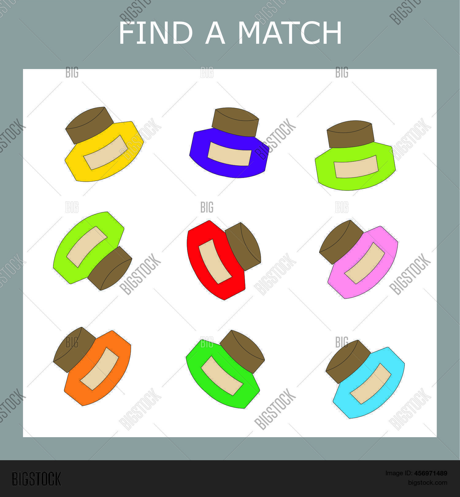 Find Pair Match Game Vector & Photo (Free Trial) Bigstock