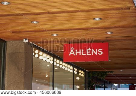 Stockholm, Sweden - 24 April, 2022: Logo Of Ahlens.