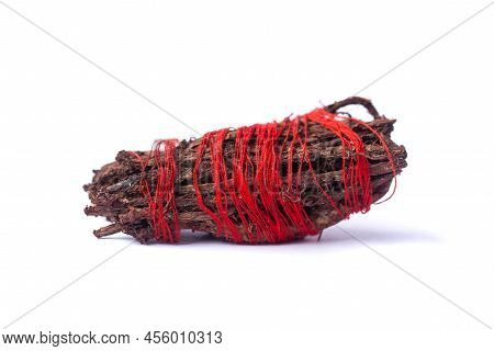 Root Of Rubia Tinctorum For Medical Use, Eating Or Coloring Isolated On White Background.