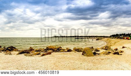 Sea Landscape At The Stormy Weather, Azov Sea, Ukraine