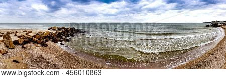 Sea Landscape At The Stormy Weather, Azov Sea, Ukraine