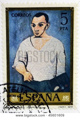 Un sello impreso en España muestra el autorretrato de Pablo Picasso