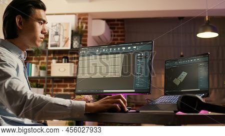 Science Engineer Developing Machine Engine And Industrial Product, Practicing Advanced Engineering W