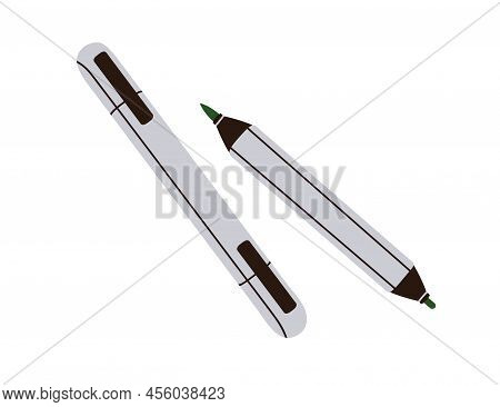 Fine Liners, Closed And Open Felt-tip Pens, Flow Markers. Sharp Tool, Supplies For Drawing, Calligra
